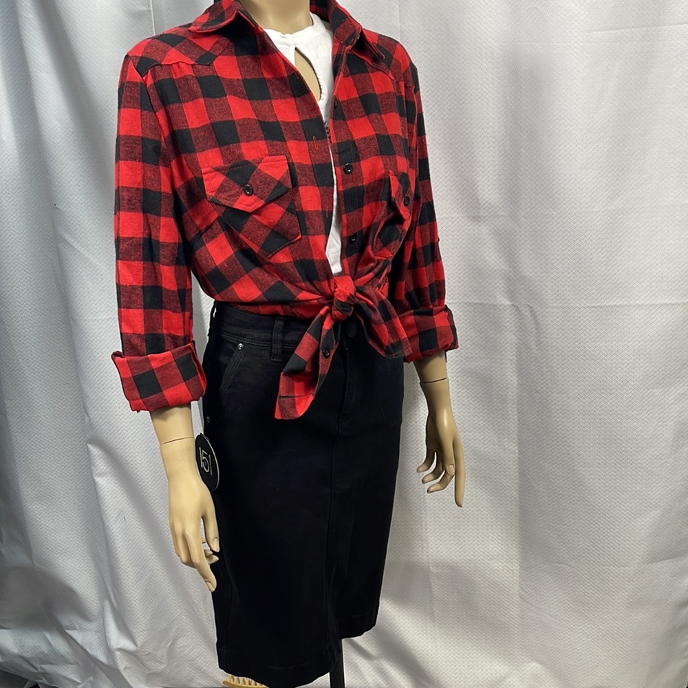 One 5 One Denim Pencil Skirt - Picture 2 of 10